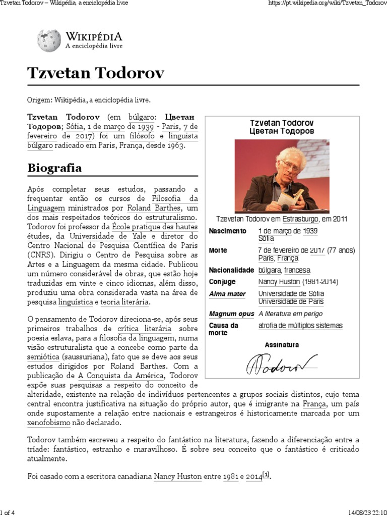Tzvetan Todorov PDF Comunicação humana