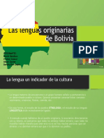 Las Lenguas Originarias de Bolivia