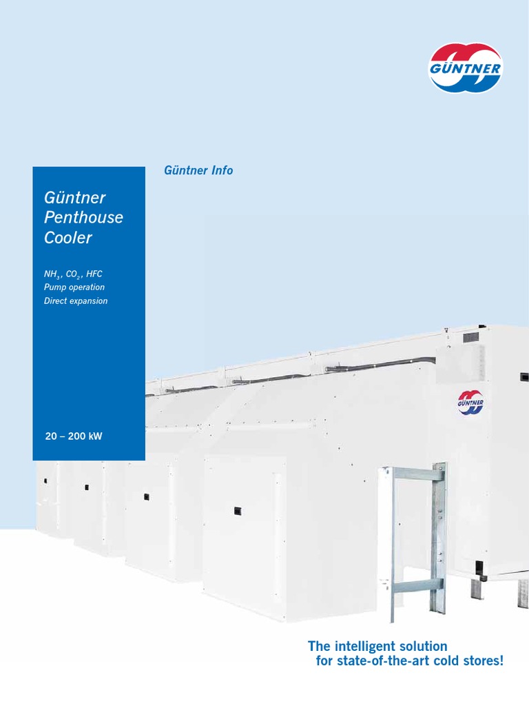 2010 10 04-Guentner Penthouse Cooler Info EN | PDF | Duct (Flow) | Heat ...