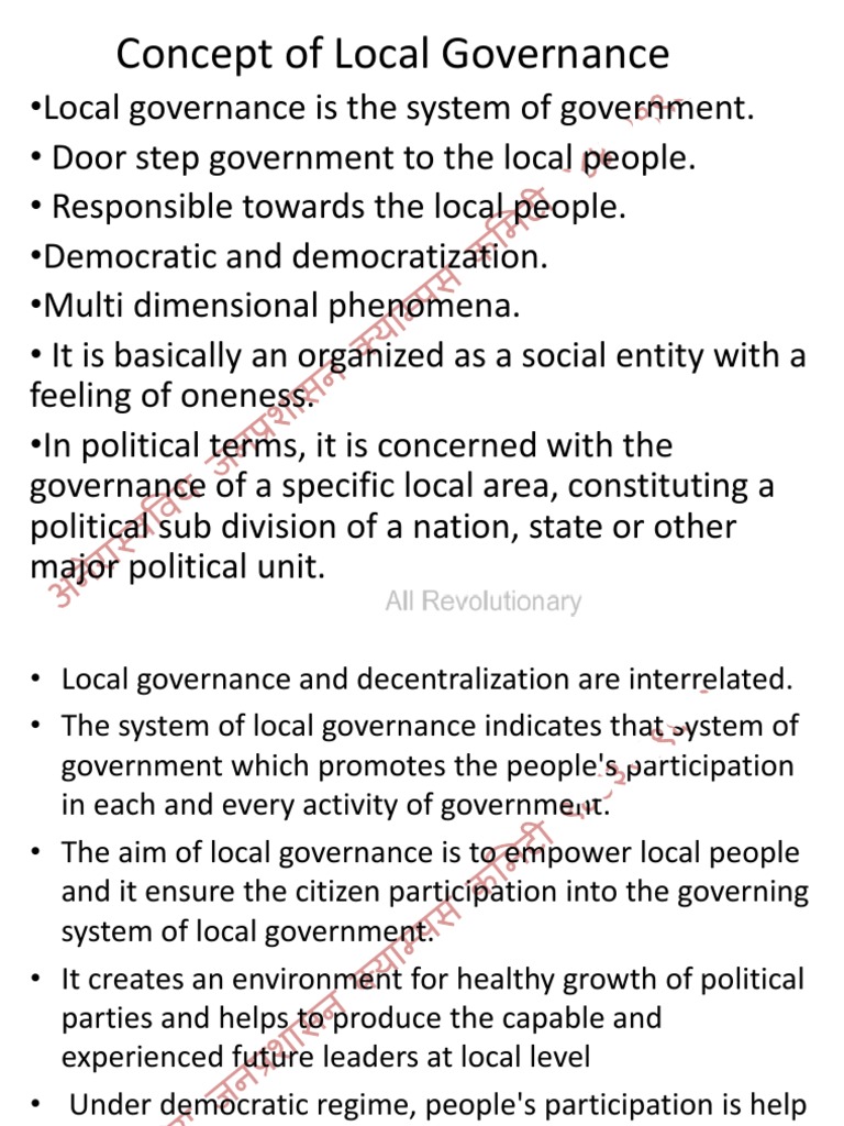 Local Self Governance | PDF