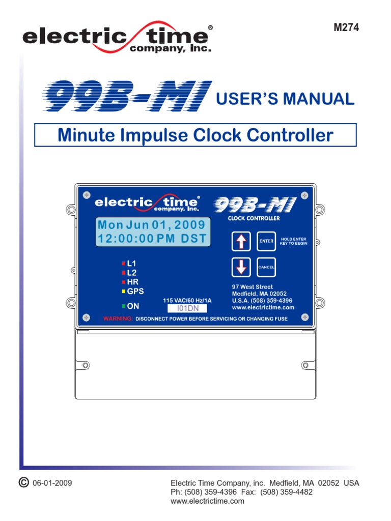 Minute Impulse Clock Controller Manual | PDF | Daylight Saving Time ...