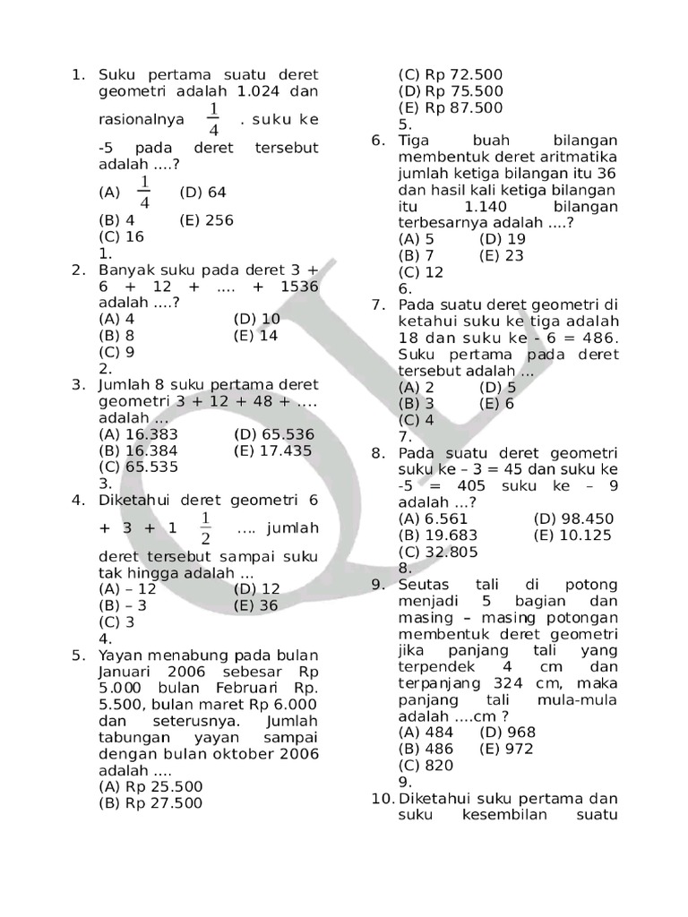 Soal Latihan 1 Pdf