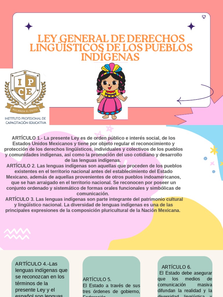 LEY GENERAL DE DERECHOS LINGÜÍSTICOS DE LOS PUEBLOS INDÍGENAS (2) | PDF ...