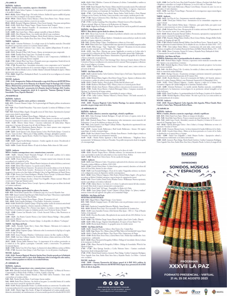Programa RAE2023 | PDF