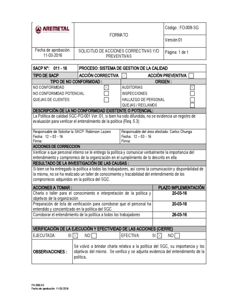 Sacp Nº011 - 16 | PDF