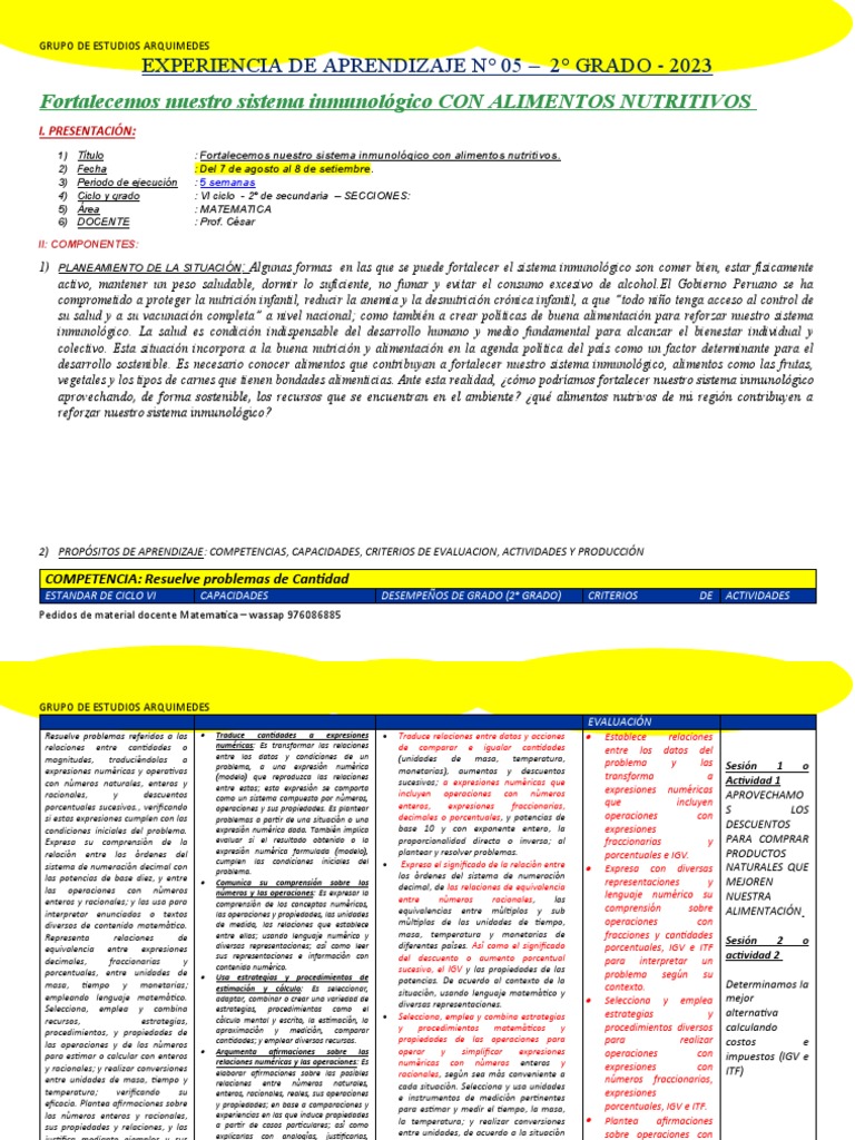 2° - Planificacion de La Eda 5 | PDF