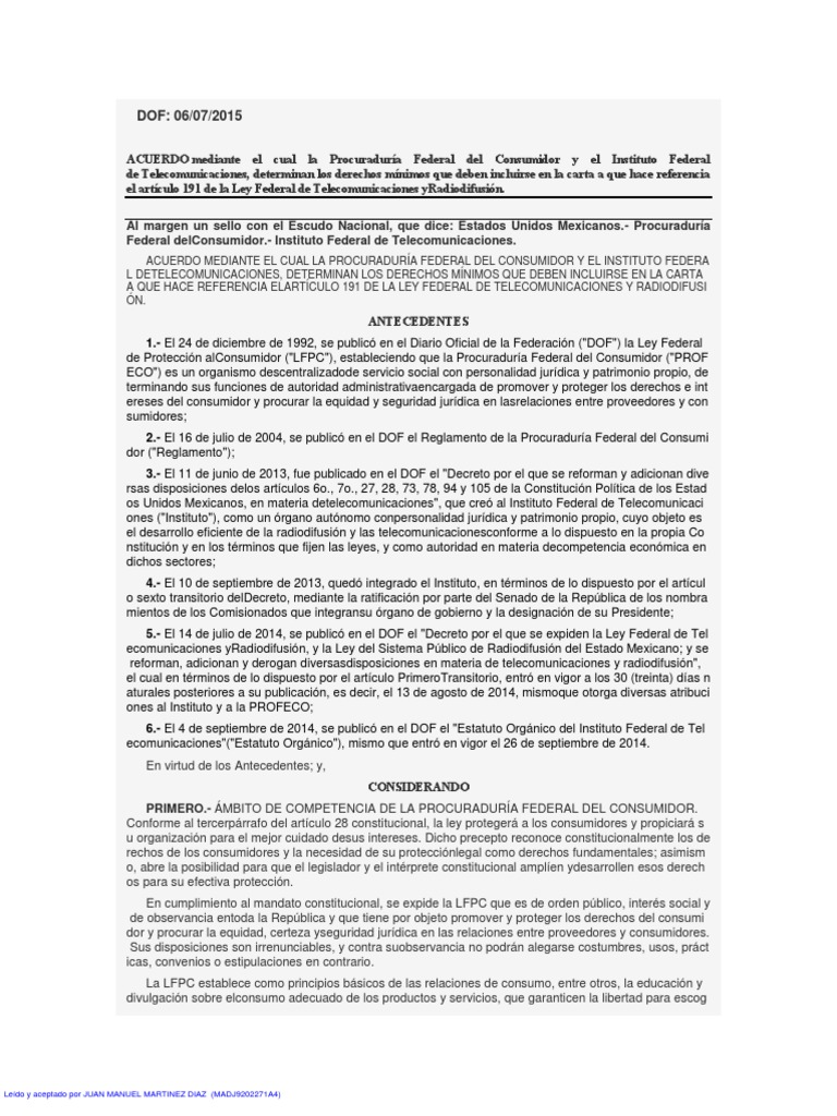 Carta de Derechos PDF