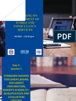 Standrd Bidding Document, Bidding Document Preparation, Biddes Qualification
