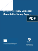 Disaster Recovery Guidance Quantitative Survey Report