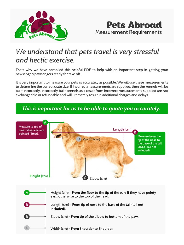 Pets Abroad Measurement Guide PDF