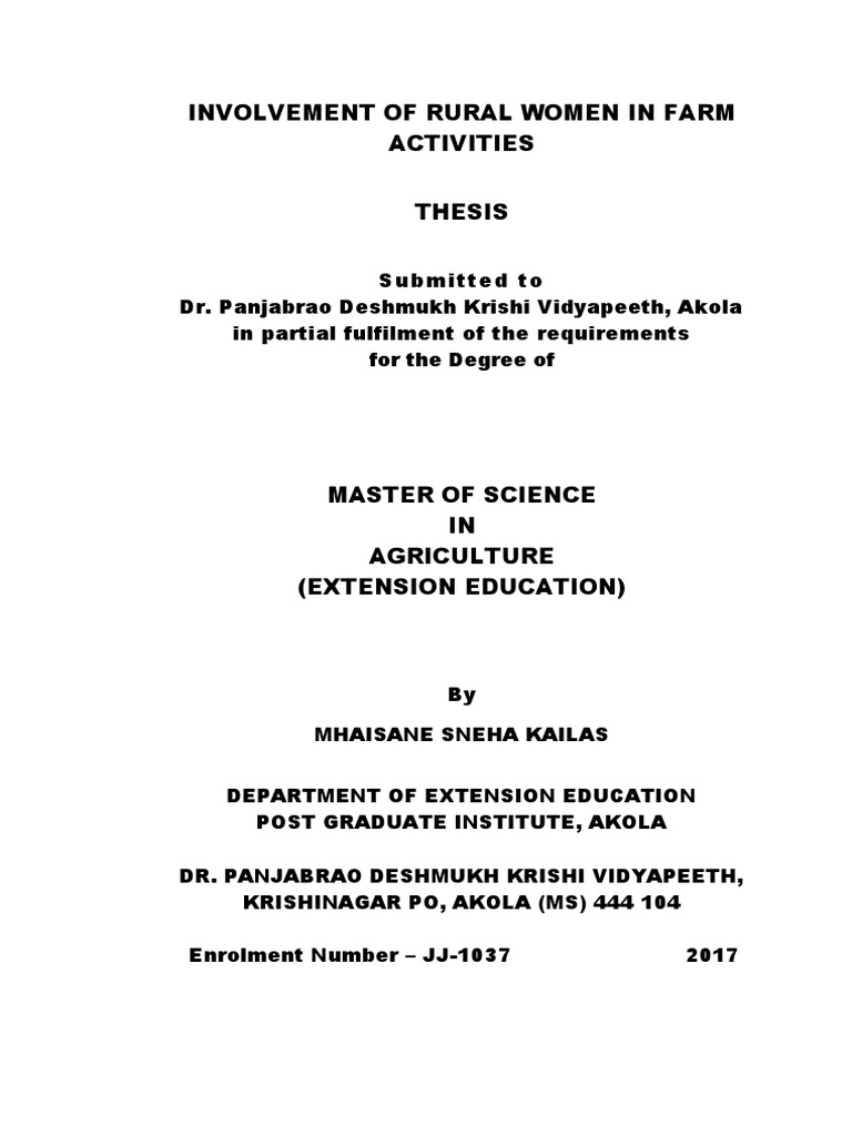 Rural Women in Farm Activities | PDF