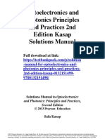 Optoelectronics and Photonics Principles and Practices 2nd Edition Kasap Solutions Manual 1