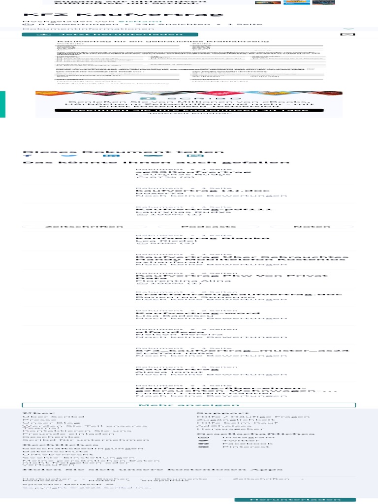 KFZ Kaufvertrag PDF | PDF