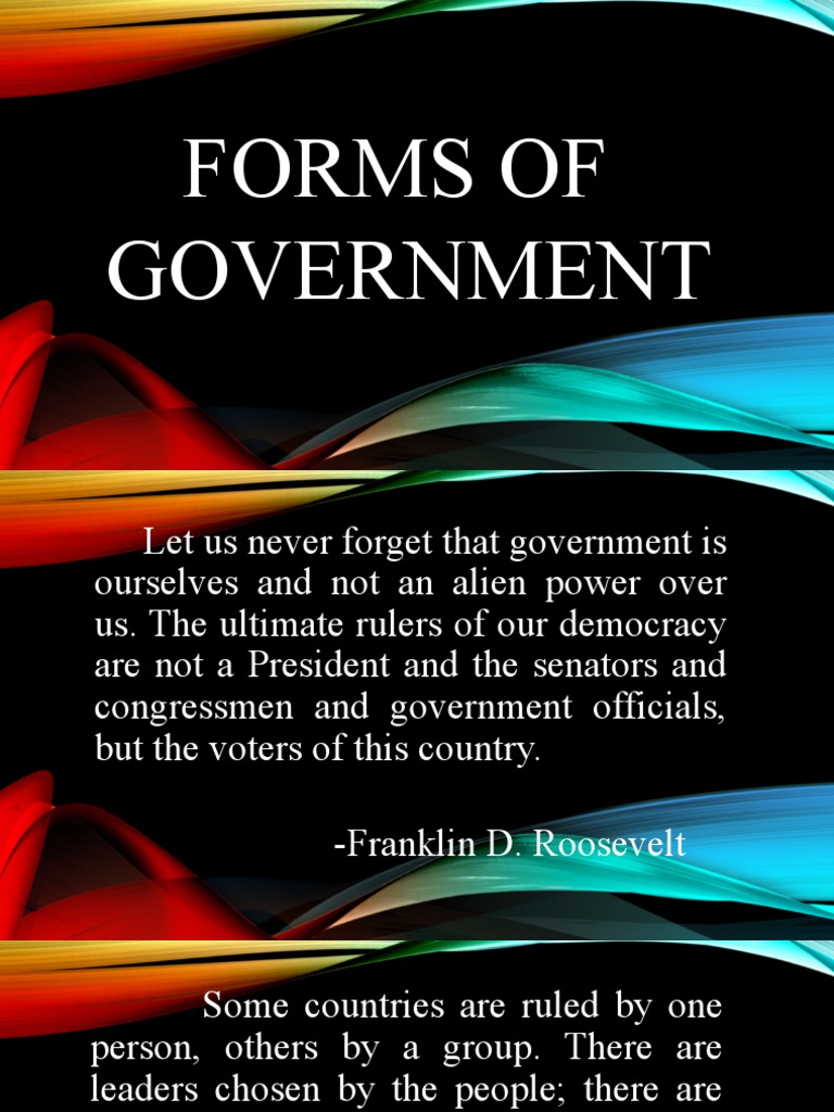 5 Forms of Government PDF