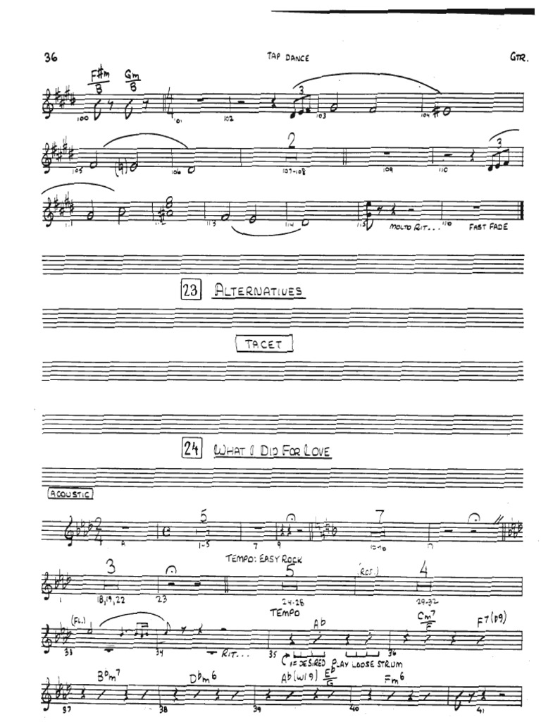 Chorus Line Guitar PDF