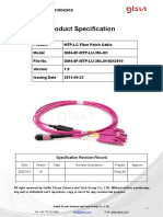 Om4 MM 8 Fiber MTP Female To LC Upc 3m Fiber Optic Patch Cable Data Sheet 242010