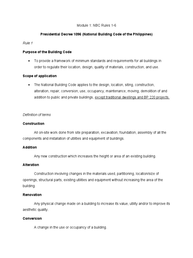 IRR PD1096 R1-6 Notes | PDF