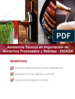 Asistencia Técnica Alimentos Procesados y Bebidas DIGESA