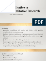 Qualitative Vs Qualitative Research
