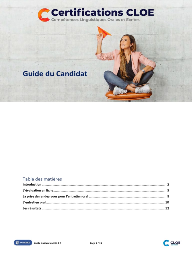 Guide du Candidat pour la Certification CLOE | PDF | la communication ...