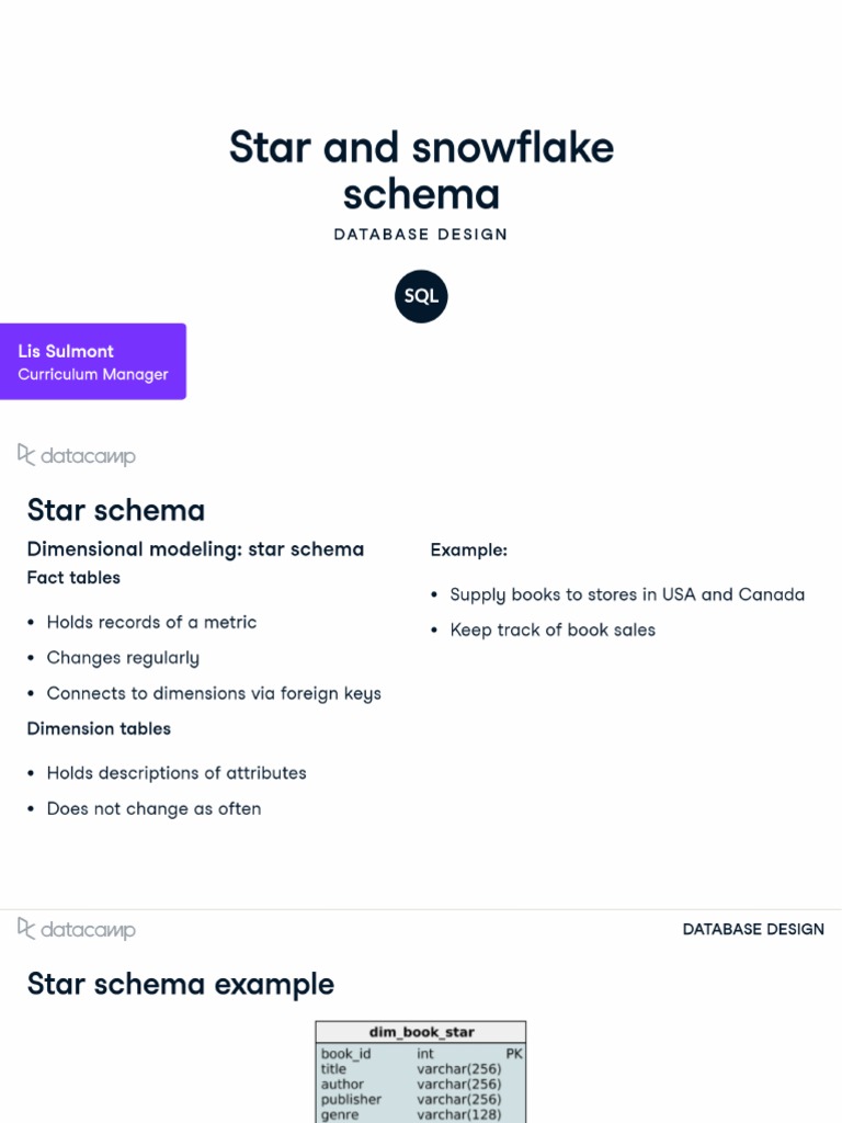 Star and Snowflake Schema - SQL | PDF