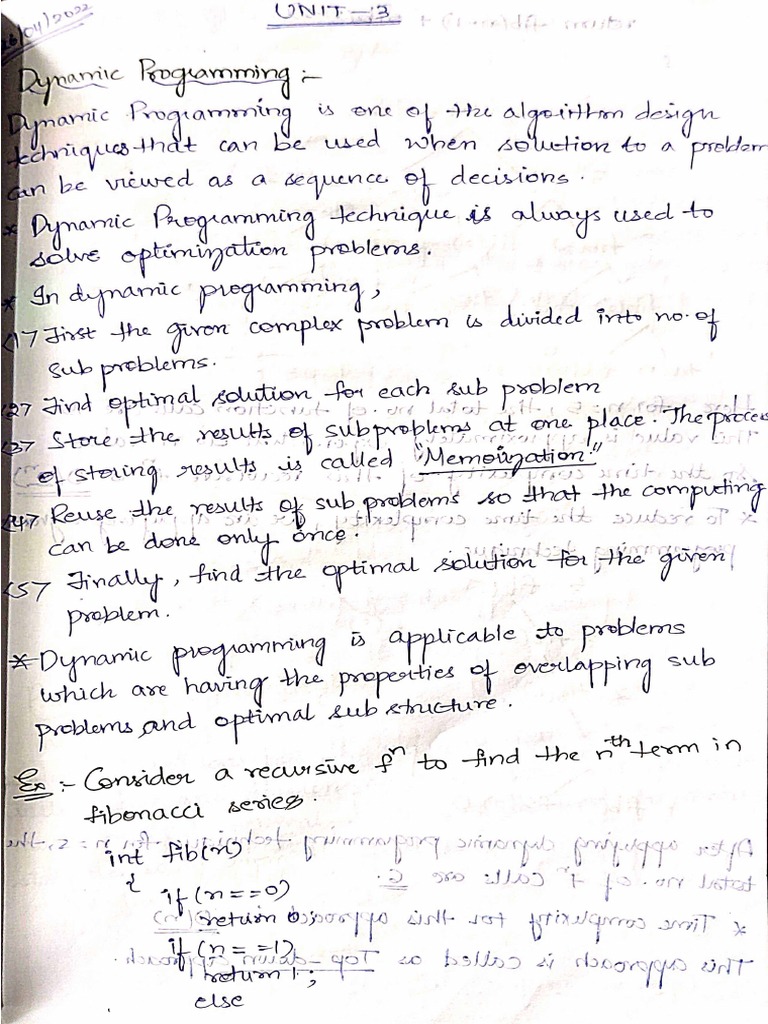DAA Notes - UNIT - 3 - MARK | PDF
