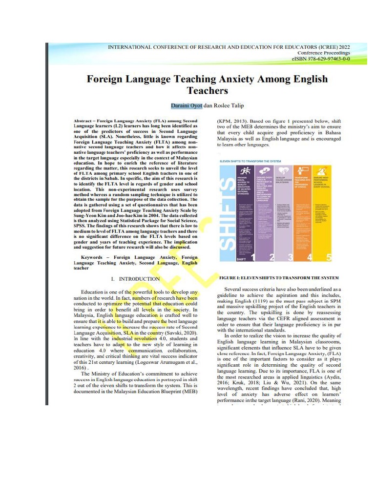 Foreign Language Teaching Anxiety PDF