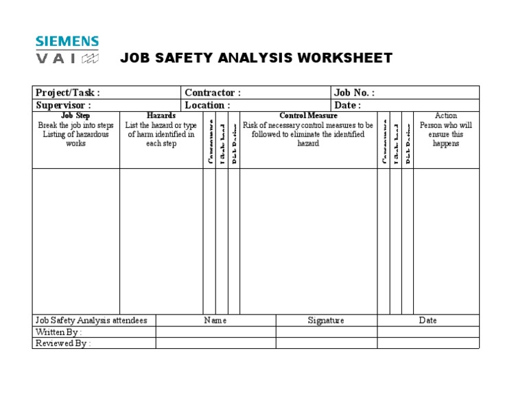 Job Safety Analysis PDF