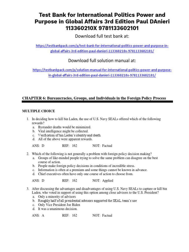 INTERNATIONAL POLITICS POWER AND PURPOSE IN GLOBAL AFFAIRS PDF DOWNLOAD visual data 6