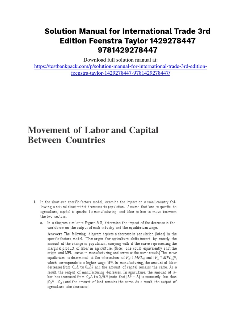 International Trade Solutions Manual | PDF
