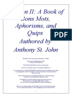Edition II- A Book of Bons Mots, Aphorisms, And Quips