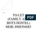 To-Let (Family and Boys Hostel) MOB: 8908394083: Omm Sai