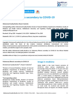Pulmonary Fibrosis Secondary To COVID-19