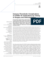 Immuno Thrombotic Complications of Covid 19