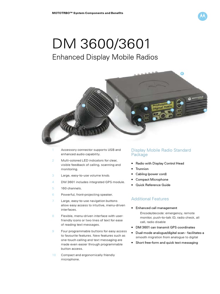 DM3600 - DM3601 VHF-UHF1-UHF2 Datasheet in English Language | PDF