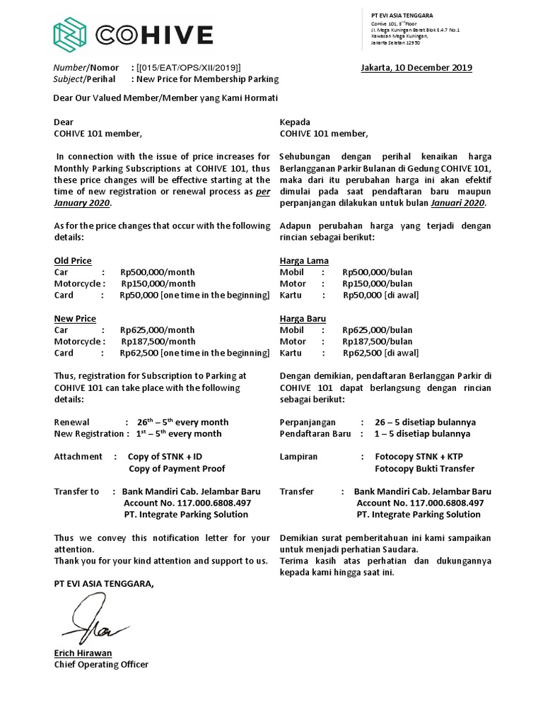 MEMO Membership Parking at 101 | PDF