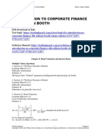 Introduction To Corporate Finance 4th Edition Booth Solutions Manual Download