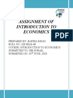 Assignment of Introduction To Economics #48