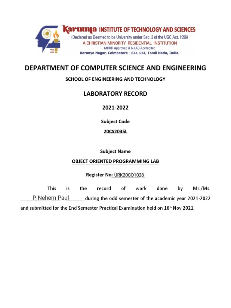 Object Oriented Programming | PDF