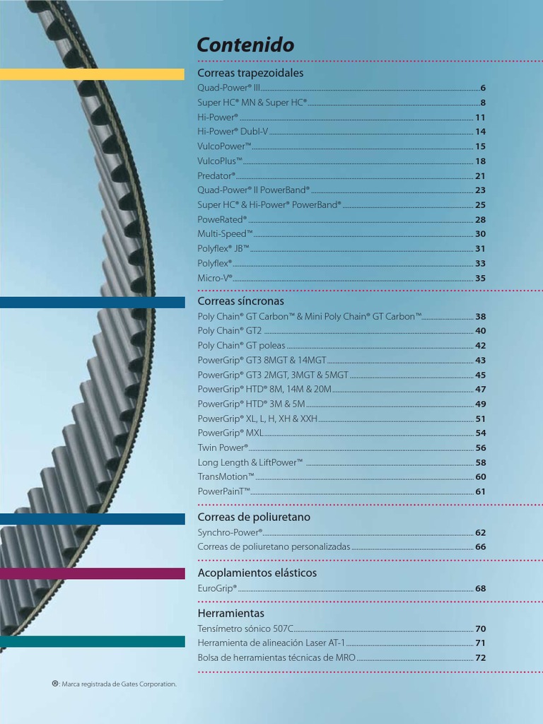 Gates Industrial Belt Catalogue Download Free PDF Ingeniería de