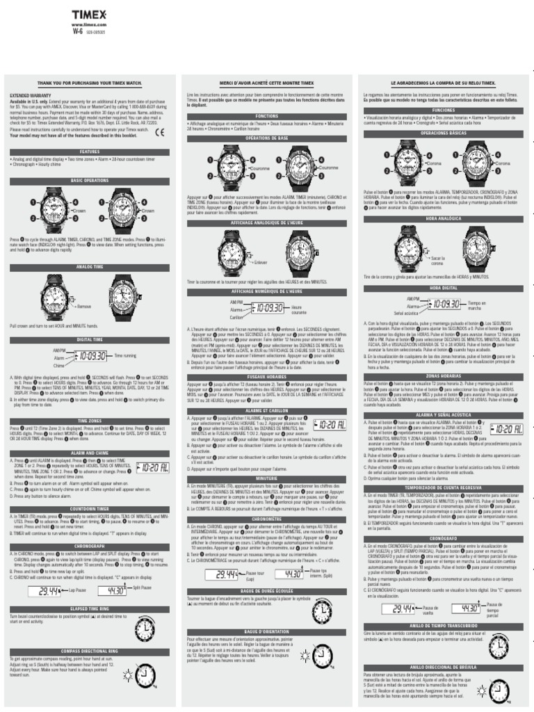 Timex Expedition Combo User Manual | PDF