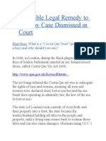 Incredible Legal Remedy To Get Any Case Dismissed in Court