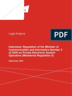 Legal Analysis Indonesia Ministerial Regulation 5