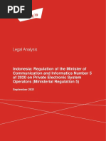 Legal Analysis Indonesia Ministerial Regulation 5