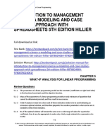 Introduction To Management Science A Modeling and Case Studies Approach With Spreadsheets 5th Edition Hillier Solutions Manual Download