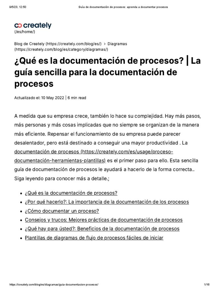 Guía para Documentar Procesos Eficazmente | PDF | Business