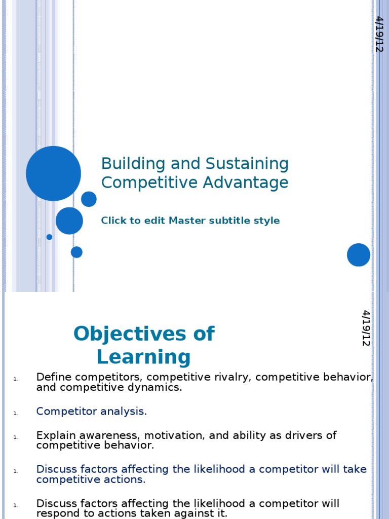 Competitive Advantage and Rivalry Analysis | PDF