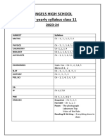 Half Yearly Syllabus Class 11