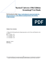 Physical Universe 15th Edition Krauskopf Test Bank 1