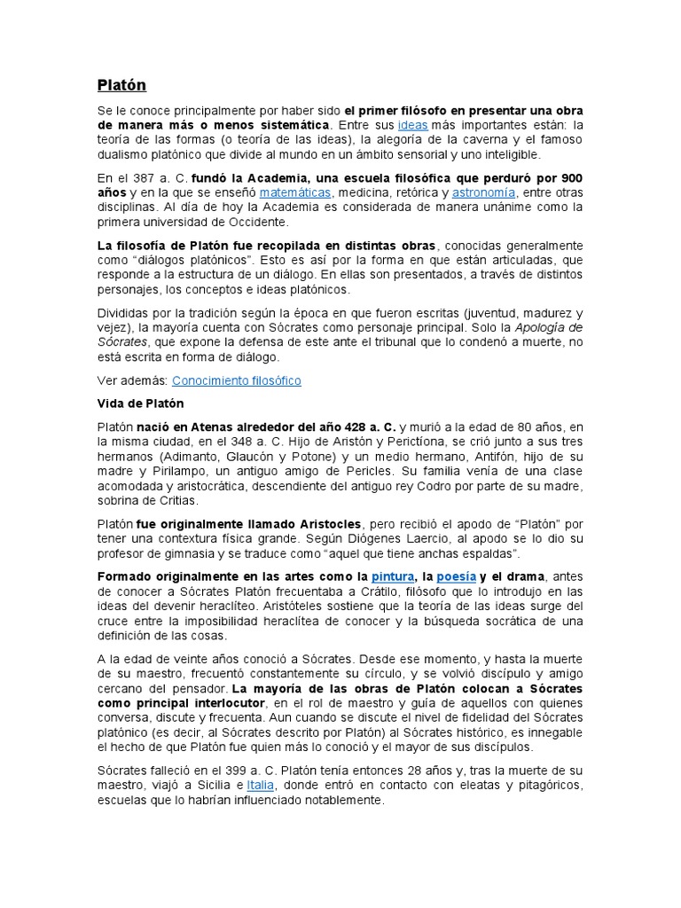 Platon Pdf Platón Sócrates